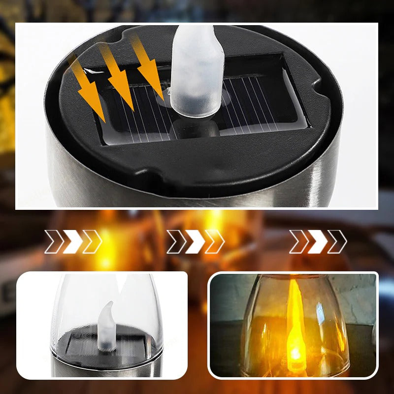 6 Pack Solar Power Theelichtjes Outdoor Vlamloos