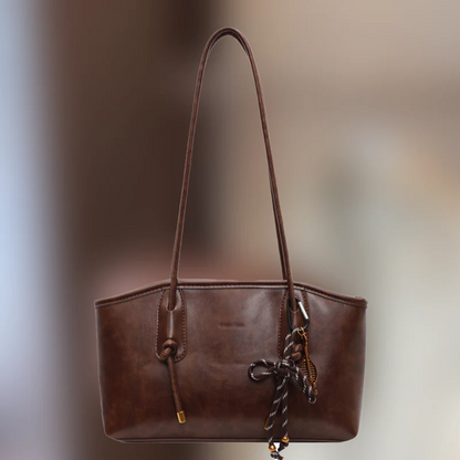 Vintage PU leren schoudertas voor dames