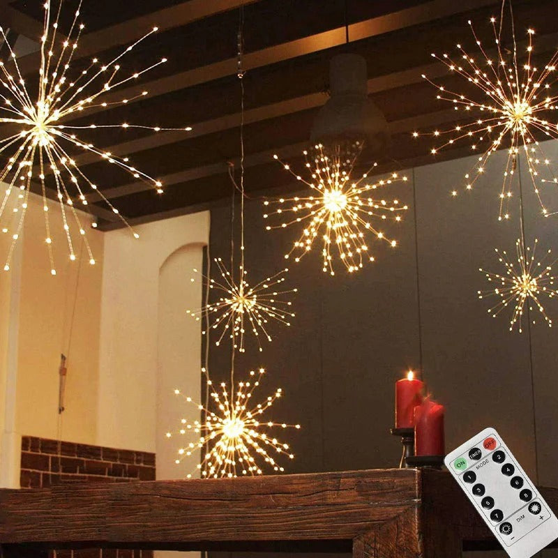 Solar vuurwerk lichtslingers voor in de tuin en op feestjes