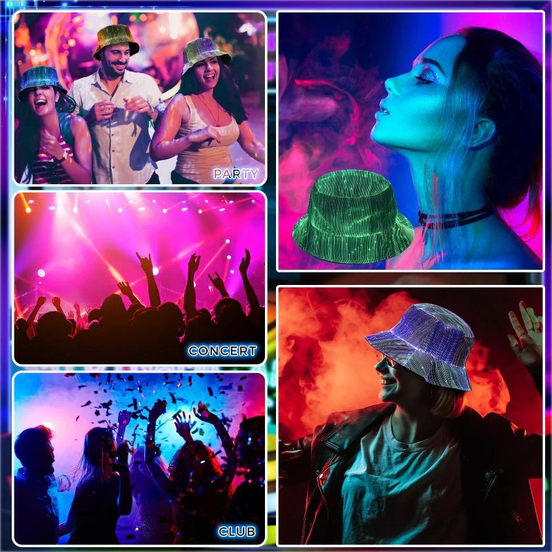 Lichtgevende Glasvezel Bucket Hat