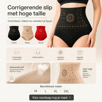Vormgevende shorts met hoge taille
