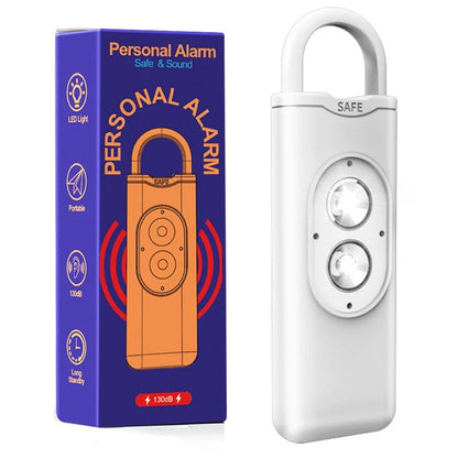 Oplaadbaar Persoonlijk Alarm met Zaklamp en 130 dB Sirene