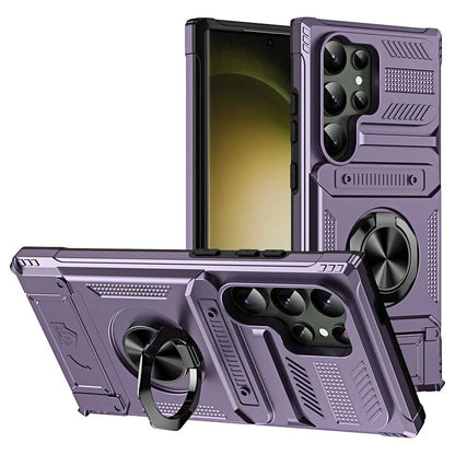 Samsung hoesje met kaarthouder en magnetische ringstandaard