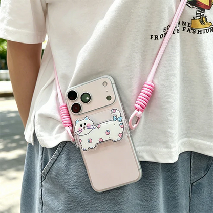 Telefoonclip met Cartoondier en Polskoord