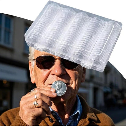 Beveiligde opbergkoffer voor munten