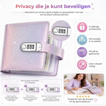 Spaarbinder met codeslot