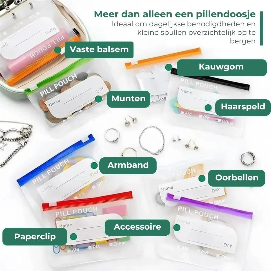 Waterdichte medicijnzakjes met kleurcodering