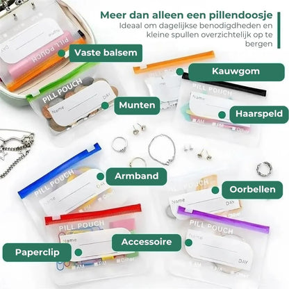Waterdichte medicijnzakjes met kleurcodering