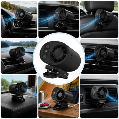 Oplaadbare autoventilator met clip