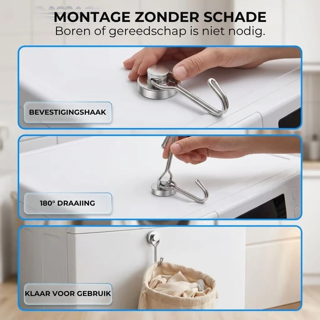 Set van 2 Magnetische Draaihaken