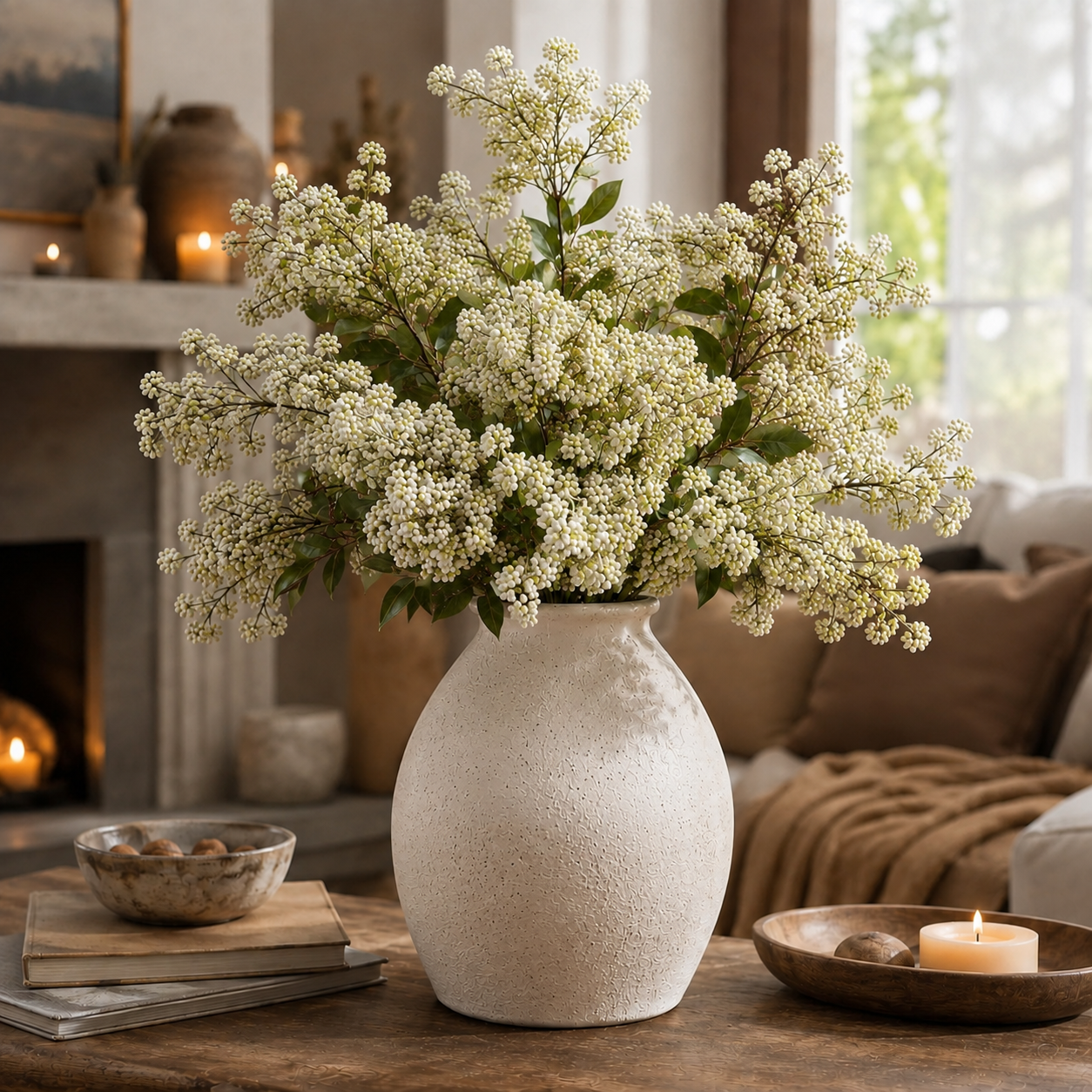 Everbloom natuurgetrouwe bessentakken herfstdecoratie set van 3