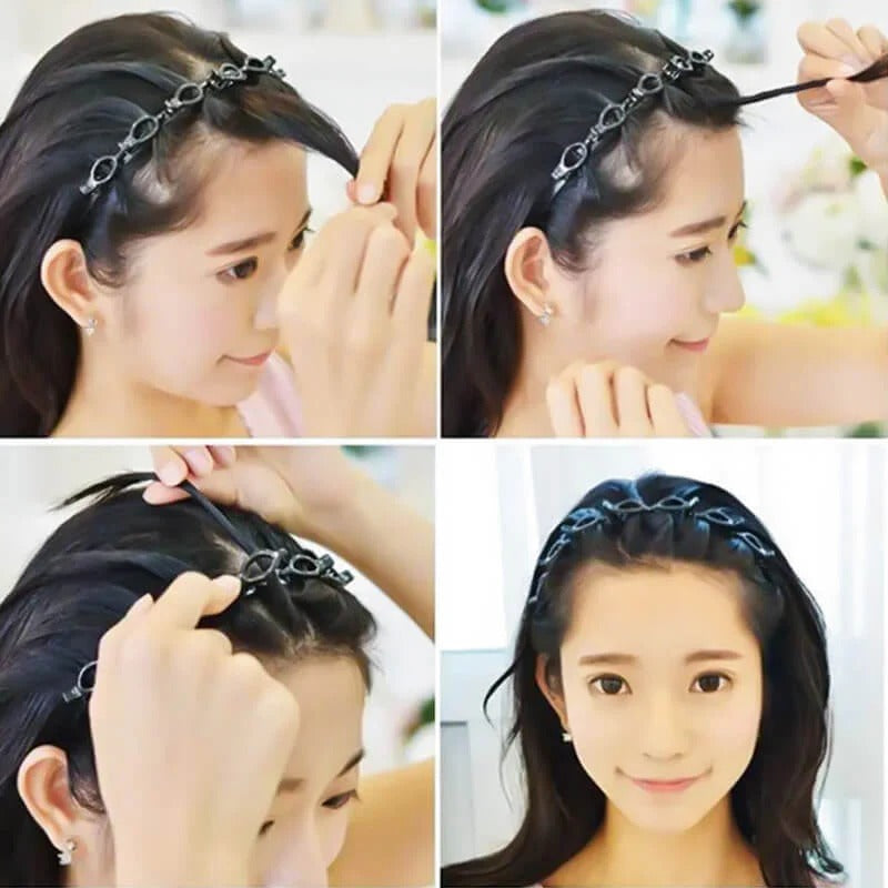 Gevlochten Haarband met Clip