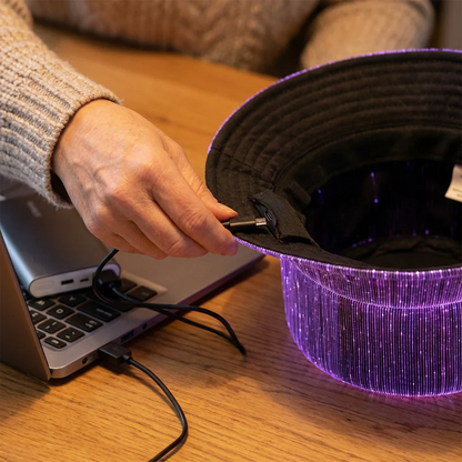 Lichtgevende Glasvezel Bucket Hat
