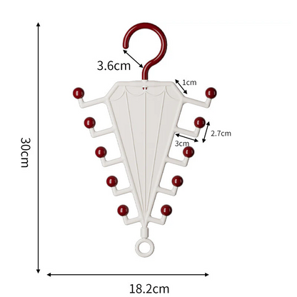 Multifunctioneel V-vormig dubbelzijdig opbergrek met hangers