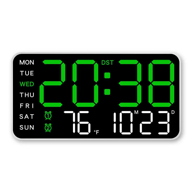 Multifunctionele decoratieve LED digitale wandklok