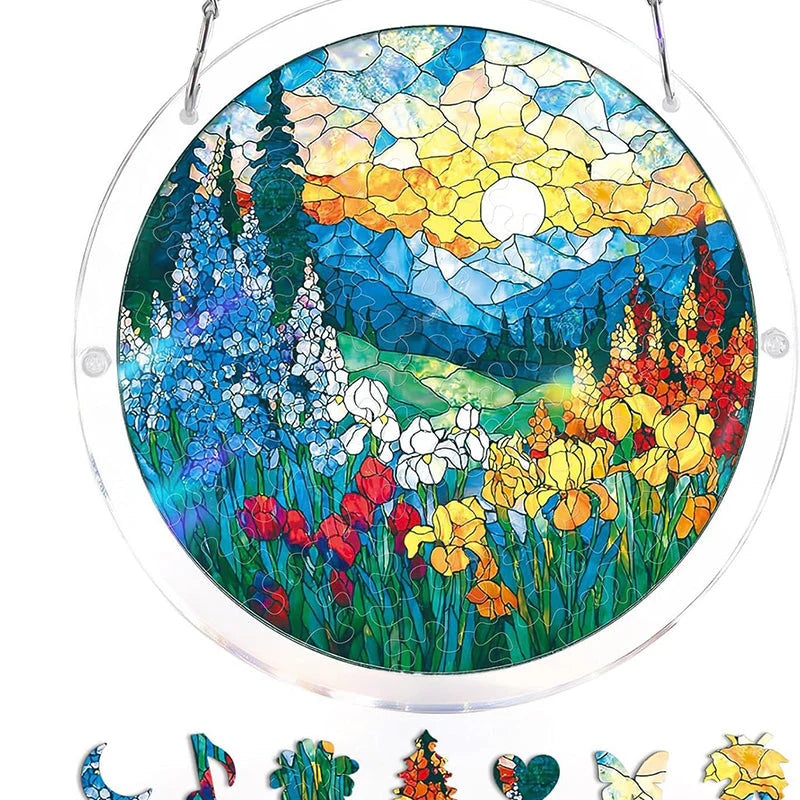Hangende Acrylpuzzel met Zonnevanger van 83 Stukjes