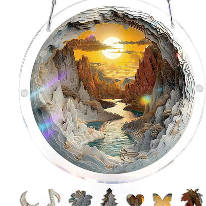 Hangende Acrylpuzzel met Zonnevanger van 83 Stukjes