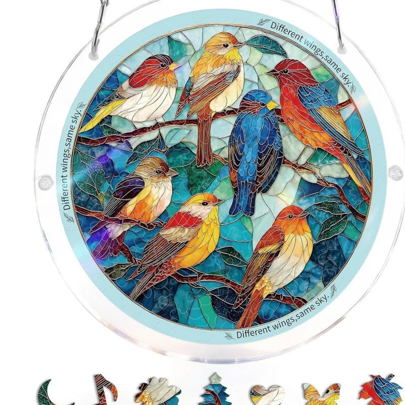 Hangende Acrylpuzzel met Zonnevanger van 83 Stukjes