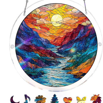 Hangende Acrylpuzzel met Zonnevanger van 83 Stukjes