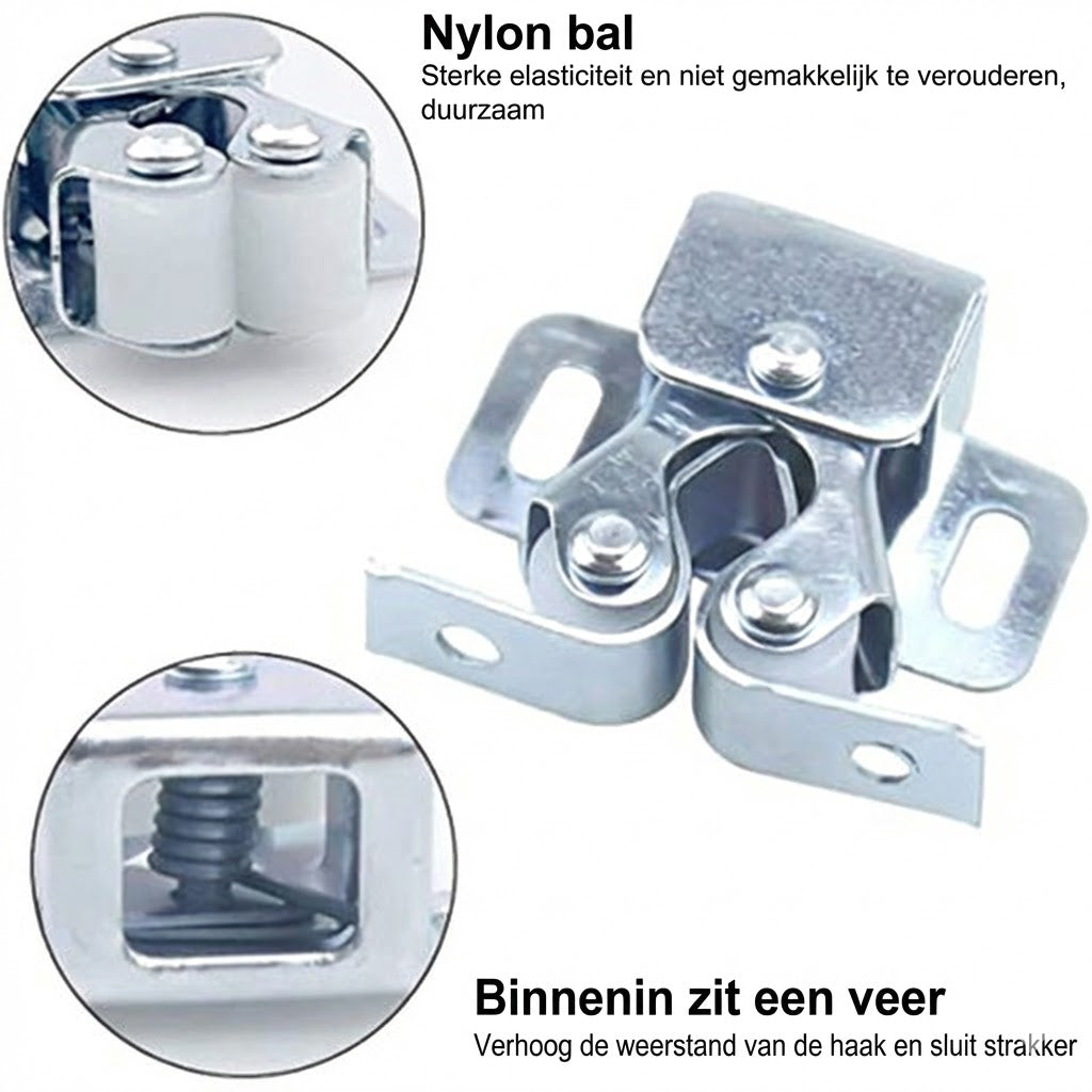 RVS Push-to-Open Sluiting: Sterk & Greeploos