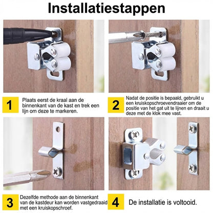 RVS Push-to-Open Sluiting: Sterk & Greeploos