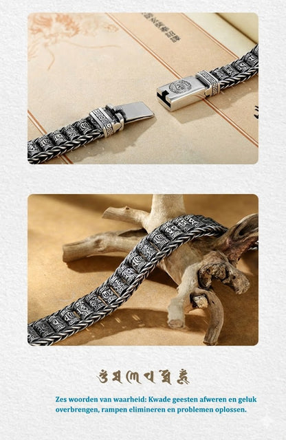 Tibetaans gebedswiel armband – 925 sterling zilver